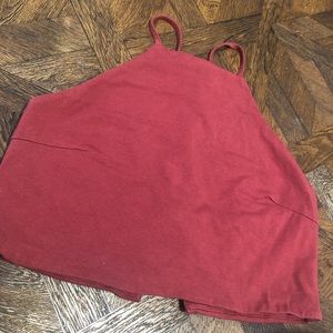 Forever 21 Red Lace-up Crop Top M